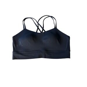 CRZ YOGA Butterluxe Longline Black Lightweight Comfortable Sports Bra Size XL